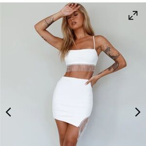 Selfie Leslie | Call On Me Diamante Fringe Set